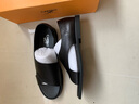 卡帝乐鳄鱼（CARTELO）夏季真皮凉鞋男头层牛皮凉皮鞋透气一脚蹬沙滩凉拖鞋9280 黑色 41 实拍图
