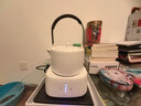言和堂 电陶炉煮茶壶家用提梁烧水壶办公室茶炉小型自动煮茶器套装 小叙烧水壶+微倾电陶炉-棉白 实拍图