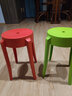 毓哲 简易塑料凳子家用板凳加厚成高凳时尚创意胶凳圆凳 加厚-红色 实拍图