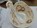 五和（WUHE）儿童碗餐具套装宝宝碗勺卡通碗勺家用吃饭辅食碗库洛米奥特曼饭碗 萌猴深碗550ml+勺 实拍图