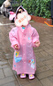 smally儿童雨衣男童女童小学生幼儿园全身防水上学男孩宝宝加厚卡通雨披 樱花粉独角兽 S（建议身高80-95cm） 实拍图