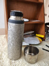 唯万2024年新款纯钛保温杯抑菌保鲜茶水分离泡茶杯养生焖茶水杯大容量 钛内胆-皓月银 500ml 带杯套杯刷 实拍图