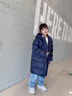 雅鹿儿童女童羽绒服2025新款男童宝宝大童女孩子加厚长款冬季外套冬装 藏兰色 140cm 实拍图