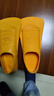 英发（YINGFA）脚蹼游泳训练短脚蹼浮潜自由泳儿童脚蹼脚掌成人潜水专业蛙鞋 黄色 L（42-44码） 实拍图