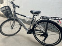 凤凰（Phoenix） 自行车成人男式通勤26寸城市代步变速脚踏复古28老式单车 马斯特 单速 玻璃黑 实拍图