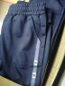 她风采 七分中裤女装夏季2021新款宽松哈伦裤直筒休闲裤运动裤子 黑色 L 建议(101-120斤) 实拍图