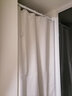 柏格美 欧式简约小窗帘轻奢低调款防水浴帘套装免打孔窗帘遮挡门帘卫生间加厚防霉隔断布帘子 米白+环+伸缩杆（挂环款） 挂环款帘宽90*高150（适用窗宽55-75） 实拍图