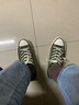 战澈低帮透气帆布鞋男女学生经典百搭板鞋潮流情侣休闲低邦运动鞋 橄榄绿 35 实拍图
