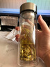 富光双层玻璃杯带把手大容量杯子商务男式办公杯泡茶杯带盖便携式水杯 直身杯320ml 实拍图