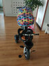 BAOLEJUN【双向推行】儿童三轮车脚踏车手推车1-6岁轻便宝宝婴幼儿推车 彩格【软座】发泡胎+双向推行+音乐 实拍图