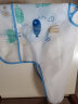 贝肽斯婴儿吃饭围兜罩衣防水防脏宝宝短袖反穿衣儿童全身防污围衣围裙 布鲁克海洋 M码（6个月-1岁 适合身高70-80cm 实拍图