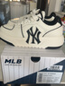 MLB官方运动鞋女鞋子 NY男鞋厚底学长鞋增高休闲鞋情侣板鞋  SXCA12N 纽约洋基队/米白色/拍大半码 36.5 230 实拍图
