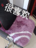 达令河汽车坐垫冬季纯羊毛澳洲皮毛一体加厚保暖长羊毛坐垫单个座椅垫套 Y75浅紫色（前座一片） 实拍图
