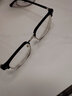 千娱斯文半框眼镜男款高颜值可配度数近视镜百搭防蓝光平光镜框架 潮酷黑银 左右眼300度 实拍图