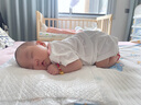 欢喜小熊婴儿短袖连体衣夏季薄款纯棉哈衣睡衣男女初生宝宝衣服2件装 实拍图