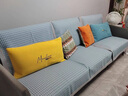 纽丝乐沙发垫夏季新款凉豆豆夏天款凉席坐垫子皮防滑沙发套罩冰垫盖布巾 星耀-冰雪蓝 70*70cm一片 实拍图