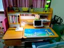 生活诚品德国AA榉木全实木儿童学习桌椅套装儿童书桌写字桌可升降配AI潮玩 7703款1.2米高书架+8607追背椅蓝 实拍图