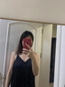 金三塔吊带衫女真丝带罩杯V领内搭可外穿上衣小衫带胸垫 黑色7100 L 实拍图