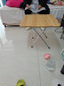 Boelter折叠桌简易餐桌家用小方桌2人4人麻将桌象棋宿舍小户型吃饭桌子 小熊-浅胡桃 长60宽60高50 简易便携 实拍图