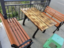 启励 公园椅户外长椅子休闲凳子庭院广场园林小区景区花园椅凳长条凳 塑木 带靠背 1.2米【高品质】 实拍图