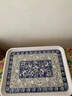 密胺托盘 彩色塑料仿瓷客房长方形盘子端菜盘面包盘蛋糕点心盘 蓝青花 特大号/8215 实拍图