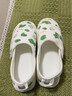 咕羊羊月子鞋可调节春夏秋产后拖鞋包跟厚底防滑孕妇拖鞋 【纯棉纱布】绿色奶牛 M(适合35码~36码) 实拍图
