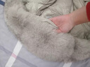 雅鹿羽绒服女中长款过膝时尚真狐狸大毛领防寒百搭保暖外套F 卡其 M 实拍图
