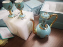 auratic夫人瓷西湖蓝 酒壶中式酒具复古家用白散件 安全包装 5头酒具【酒壶+2酒杯+分酒器】 实拍图