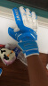 JANUS 经典系列儿童成人小学生专业带护指足球守门员手套门将手套龙门手套比赛训练手套 JA383 蓝色 6号【儿童码】 实拍图