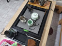 瓷牌茗茶具功夫茶具茶盘实木家用整套四合一电热炉茶台茶托盘排水式仿乌金石 茶花瓶流水器4合1瓷石茶盘全自动 实拍图