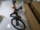 兰令（RALEIGH） 山地车自行车铝合金车架变速油碟减震成人男青少年学生通勤单车 探险家 活力橙 27速 线碟 铝架 26英寸（适合身高155-185cm） 实拍图