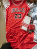 嫒嘻悠 （促销）儿童篮球服男童夏季训练套装女球衣短袖定制 23号红色短袖套装 S【120-130cm,20-23kg】 实拍图