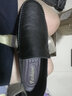 次索（CISUO）休闲鞋男士皮鞋冬季真皮豆豆鞋男一脚蹬牛皮软底韩版潮流懒人男鞋 黑色 42 实拍图