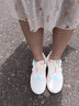 361度女鞋运动鞋女夏季休闲鞋新款网面轻便透气跑步鞋软底旅游鞋子女 羽毛白/透明粉-6 38 实拍图