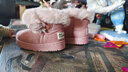 巴布豆儿童棉拖鞋冬季宝宝3-6岁男童女童软底加绒保暖鞋防水防滑雪地靴 2016粉红 20 内长14.5cm 脚长13-13.5cm穿 实拍图