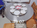 腾景顺304不锈钢折叠餐桌大圆桌圆形食堂学校吃饭桌子家用饭店带转盘 1.3米内折叠桌带0.8转盘特厚加固304 实拍图