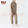 MUJI女式 绗缝 家居睡衣套装 家居服秋冬季款 保暖三层 BB2ORA3A  灰棕色 L/XL上装170/92A,下装170/74A 实拍图