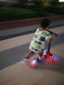 Hudora德国滑板车儿童 2-3-6-10-15岁滑步车闪光加大折叠踏板车 红色 晒单实拍图