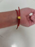 XD可调节手链绳男女生红绳情侣款编织红绳可穿串转运珠子牛皮绳钢丝绳 3mm-牛皮款-红色(珠子孔径需大于4mm) 实拍图