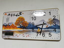 时堃钟表挂钟客厅家用时尚2025新款免打孔餐厅装饰画石英挂墙日历时钟 X18【升级款带日历温度】 60cm *30CM 实拍图