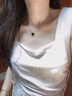 MGS曼古银多瑙河S925银百搭黑玛瑙项链宝石锁骨链吊坠女 多种佩带形式(总长约45CM) 实拍图