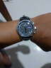 马克华菲手表男士机械风格石英表多功能三眼六针男表学生运动防水潮流国表 银壳黑面黑皮 实拍图