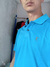 乔丹短袖t恤男士polo衫2025夏季透气冰丝宽松休闲翻领半袖运动上衣 湖蓝-速干100%聚酯纤维 M /170 实拍图