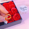 欧颜（OYshipin）黄金戒指情侣一对男女款999足金素圈开口戒子结婚生日礼物送女友 Forever情侣一对重约7.87g 实拍图