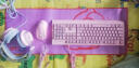 斗鱼（DOUYU.COM）DP000 大号鼠标垫 键盘垫桌垫 加长加厚 游戏电竞办公 底部防滑 天然橡胶无异味 少女粉 实拍图