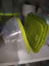 茶花（CHAHUA）塑料保鲜盒食品级可加热大容量一次性快餐盒野餐打包盒汤碗水果 460ml+550ml绿色 6件套 实拍图