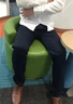 爱登堡【三防冰丝休闲裤】男士夏季薄款冰丝高弹透气吸湿商务直筒长裤子 黑色 29 实拍图