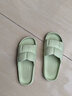 百慕倾臣夏季凉拖鞋女士室内外简约休闲舒适百搭软底防滑静音情侣拖鞋男 绿色 36-37 正码 实拍图