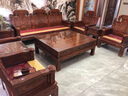梨舍 红木家具非洲花梨（学名：刺猬紫檀）沙发 实木沙发 如意象头沙发 中式客厅家具 象头沙发123六件套 实拍图