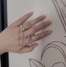 蔓笙两件套金属戒指女戒指简约夸张食指指环开口戒指女学生闺蜜戒指 实拍图